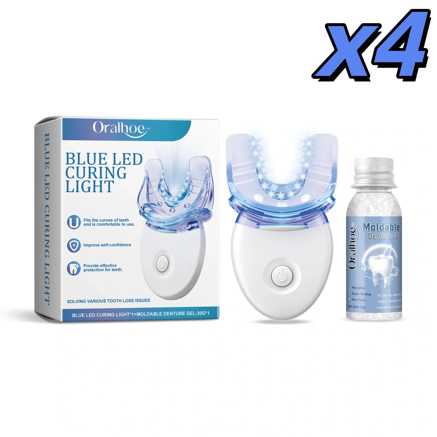 Tooth Repair Kit with Blue LED Light
