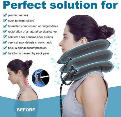Adjustable 3-Layer Neck Traction Pillow