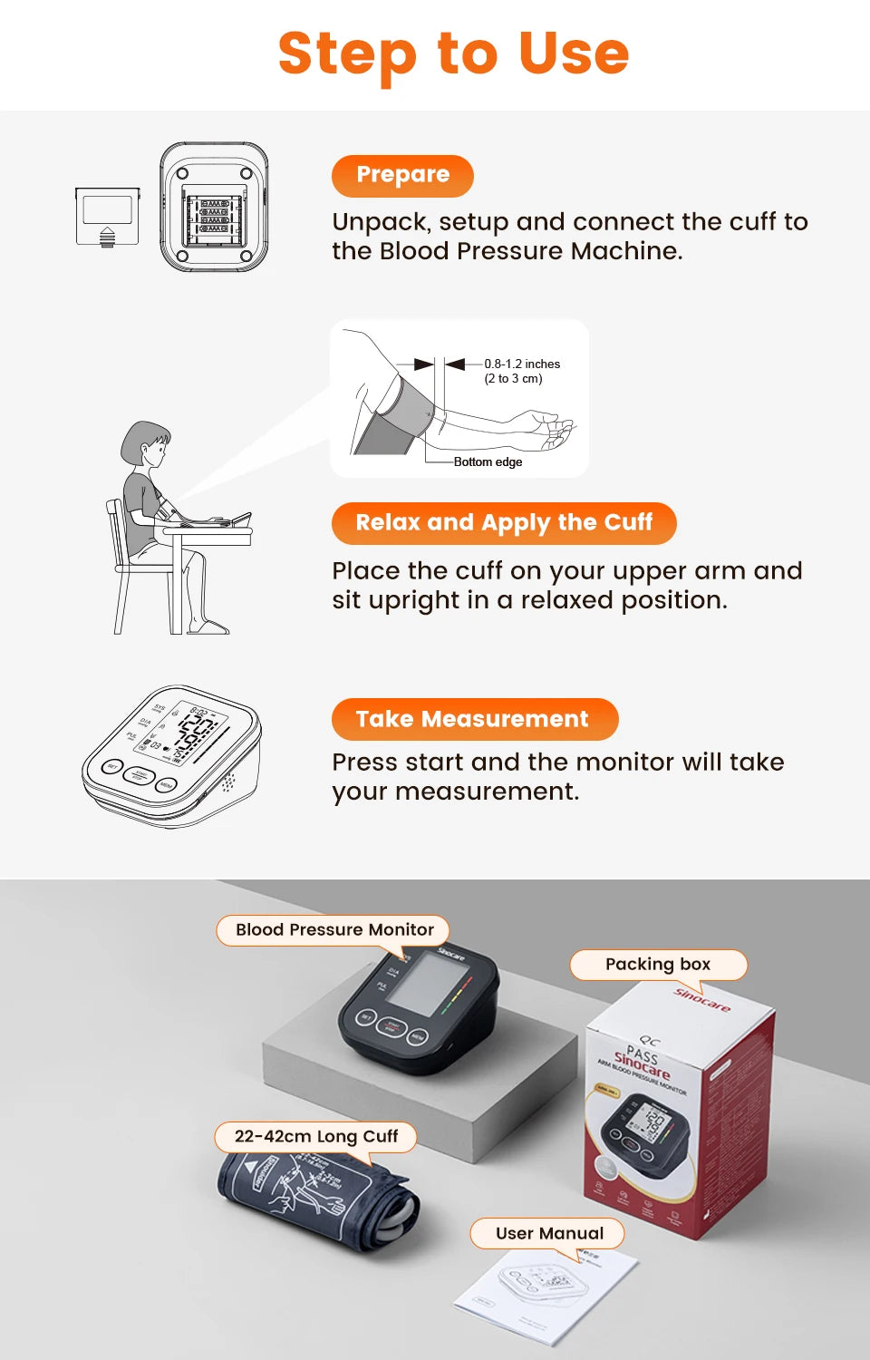 Automatic Upper Arm Blood Pressure Monitor