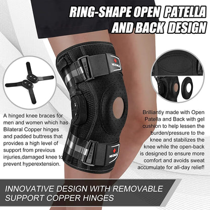 Hinged Knee Brace with Removable Stabilizers