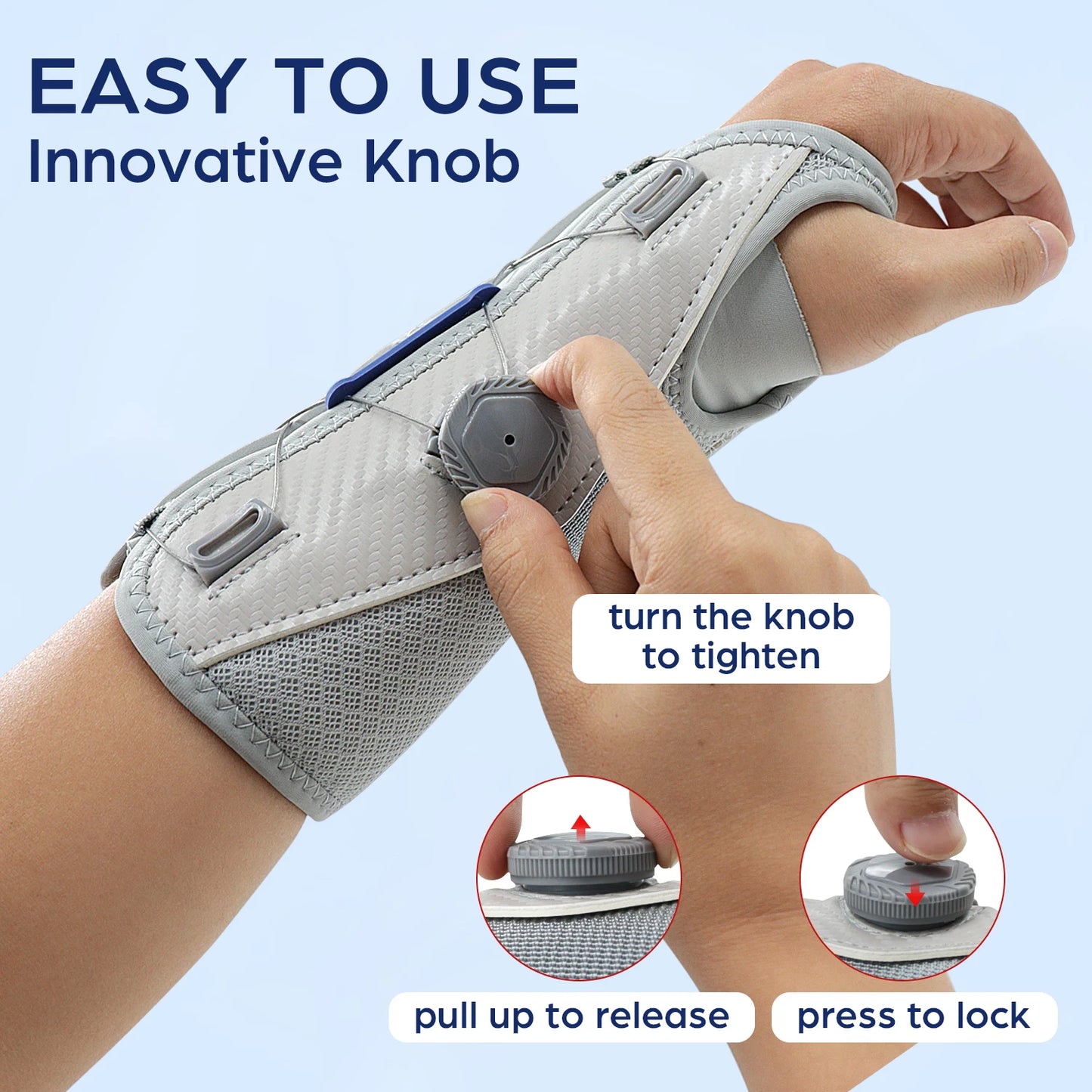 Dial-Adjustable Wrist Support Brace