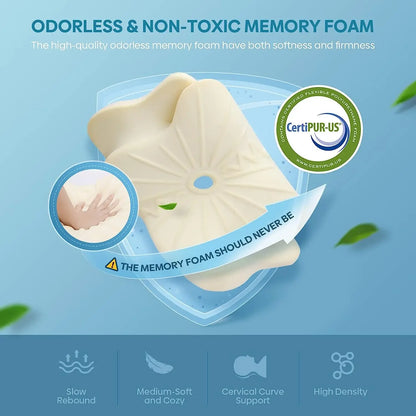 Ergonomic Contour Memory Foam Pillow