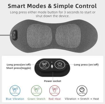 3-in-1 Heated Lumbar Massage Pillow