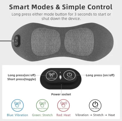 3-in-1 Heated Lumbar Massage Pillow