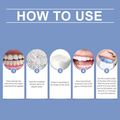 Tooth Repair Kit with Blue LED Light
