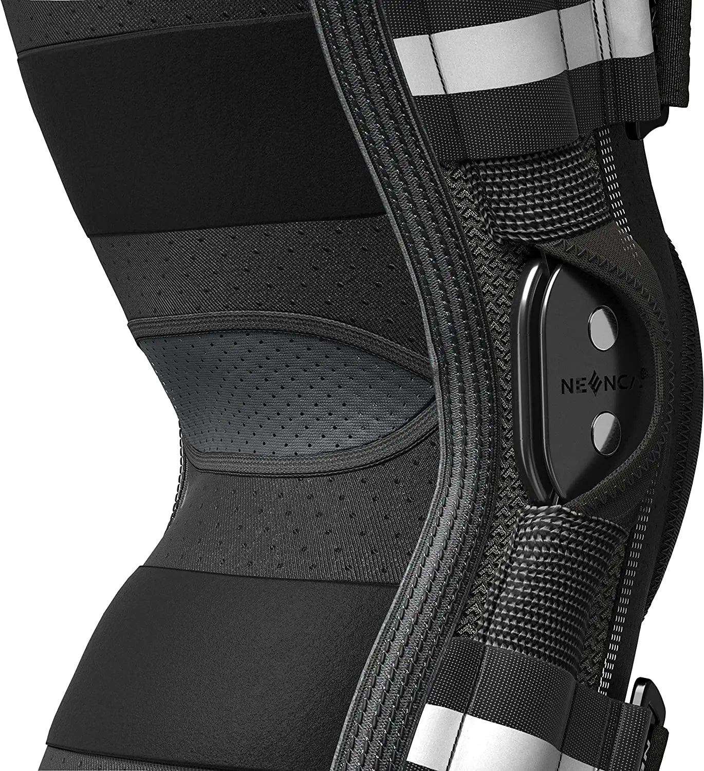 Hinged Knee Brace with Removable Stabilizers
