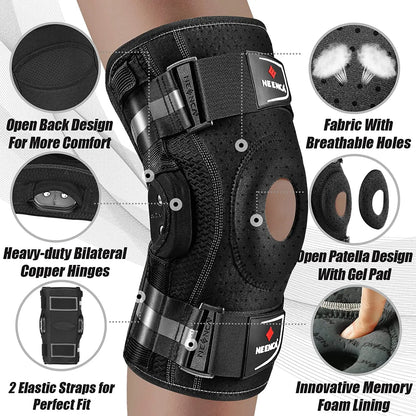 Hinged Knee Brace with Removable Stabilizers