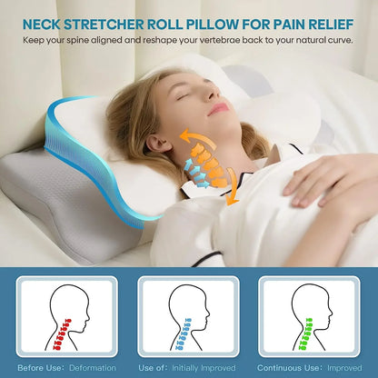 Ergonomic Contour Memory Foam Pillow
