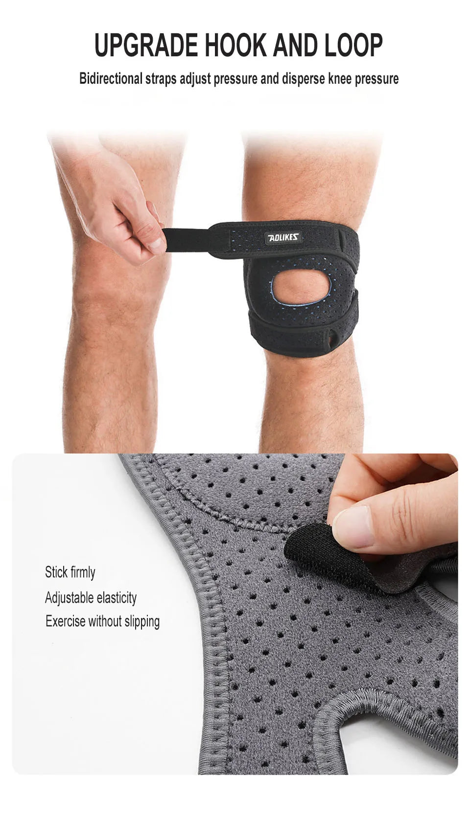 Adjustable Open-Patella Knee Support