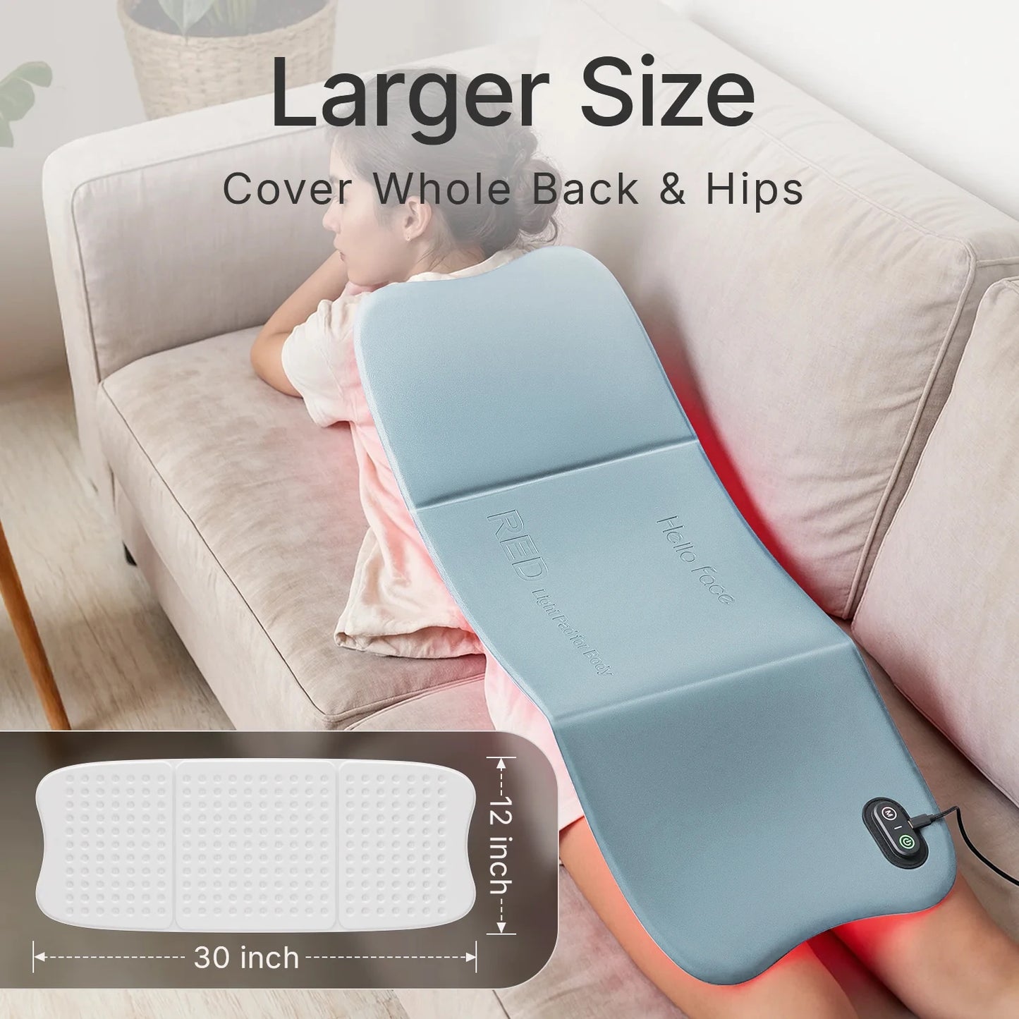 Extra-Large Dual-Wavelength Red Light Therapy Mat