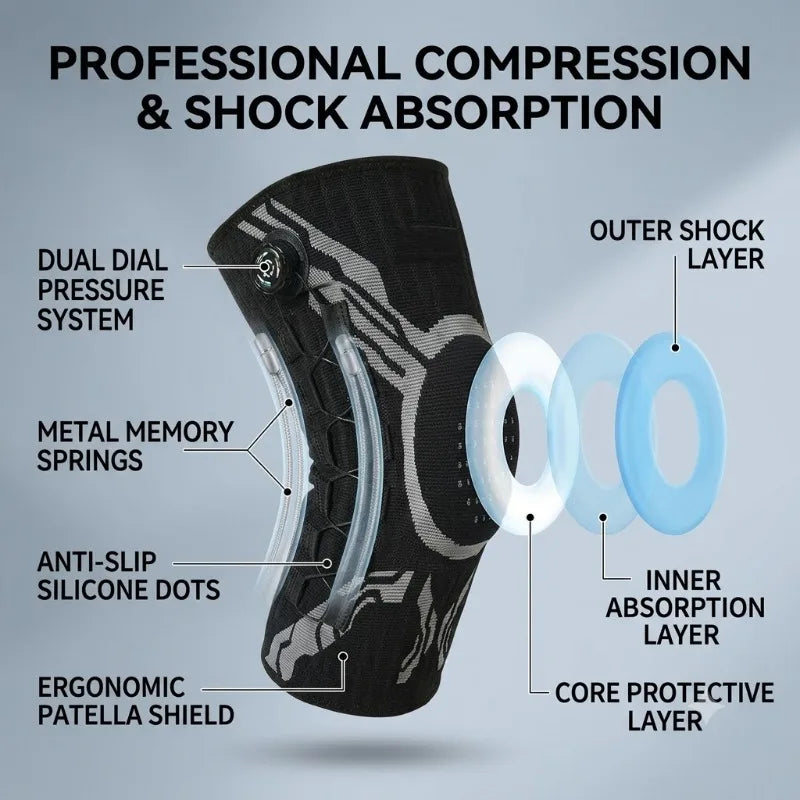 Dual-Dial Compression Knee Support