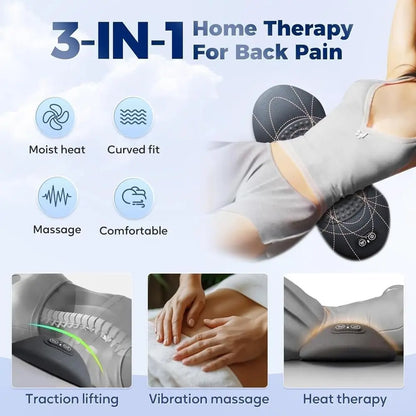 3-in-1 Heated Lumbar Massage Pillow