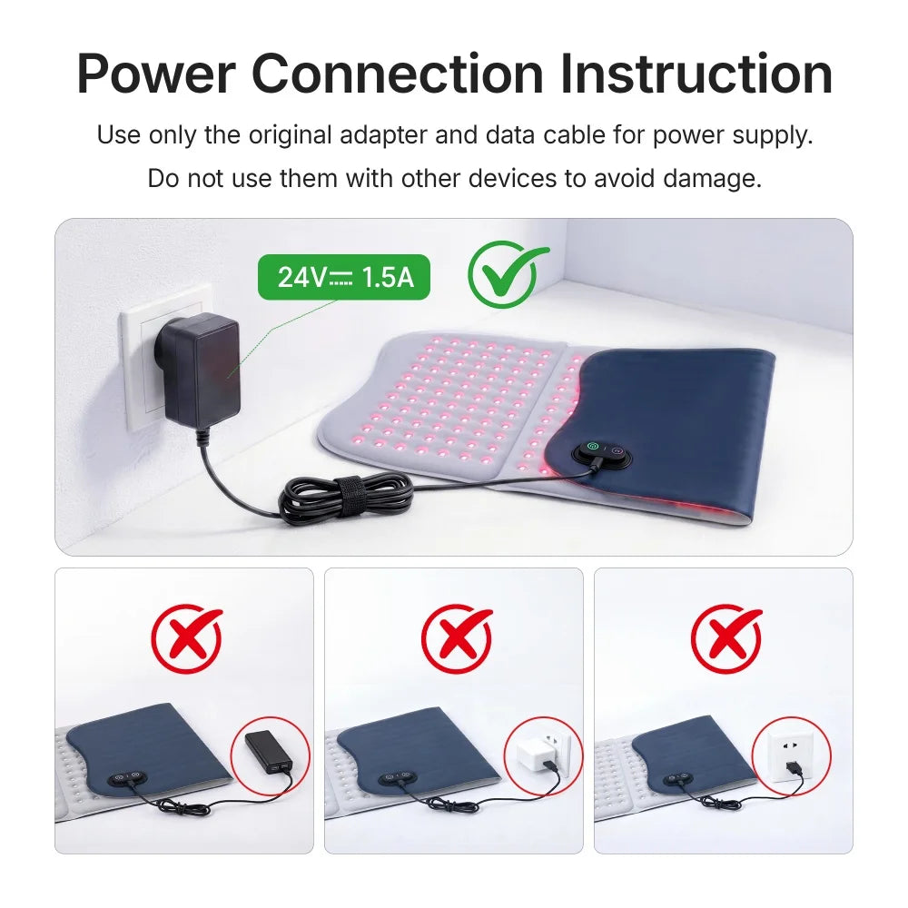 Extra-Large Dual-Wavelength Red Light Therapy Mat